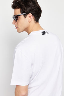 Siyah Oversize/Genis Kesim Yaz? Bask?l? Renk Bloklu %100 Pamuklu K?sa Kol T-Shirt TMNSS24TS00129 - Trendyolmilla фото 6