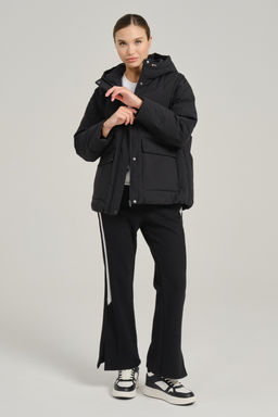 Пуховик короткий Черный TRN Down Jacket