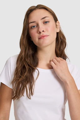 Kad_n Beyaz Bisiklet Yaka Basic Ti__rt - U.s. polo assn фото 2