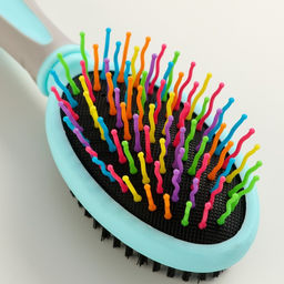 Двусторонняя щётка - расческа с волнистыми зубьями, средняя, 6 х 19 см, мятная - Пижон фото 3