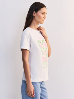 Футболка из хлопка с принтом ZR2605023425-2 / Zarina