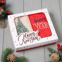 Набор полотенец Этель. Снежная ель 30?60 см - 2 шт., 100% хлопок, 340 г/м?