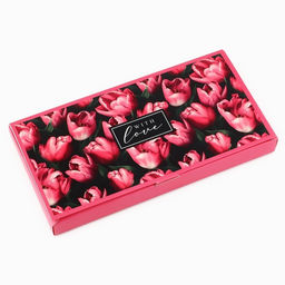 Цена за 5 шт. Коробка для шоколада с местом для денег «Тюльпаны», 20 х 2 х 10 см