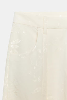PANTAL?N BARREL JACQUARD ZW COLLECTION / Crudo / Beige - Zara фото 9