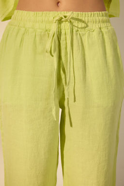 Lacivert %100 Keten Beli Lastikli Yuksek Bel Wide Leg Pantolon TWOSS24JE00249 - Trendyolmilla фото 40