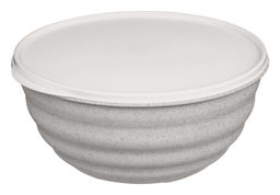 Цена за 2 шт. Миска "Латина" 2,1л с крышкой (гранит светло-серый) 222136621/02