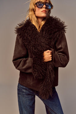 DOUBLE-FACED FAUX FUR JACKET - Zara фото 7