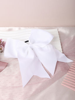 Бант-резинка для волос 20х32 см / YAL-9 /уп 100/300/белый