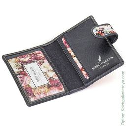 Женская кожаная визитница Sergio Valentini СВ 8138-010  фото 3