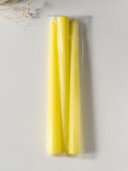 Свеча античная 25 см (набор 3 шт) 58 гр, 7 ч, цв. пастельно-жёлтый