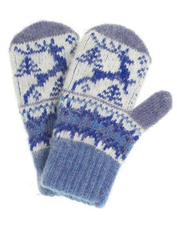 Варежки детские "Олень" с вставкой 0610-8