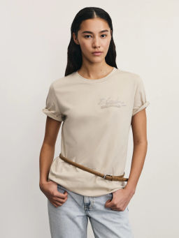 Базовая футболка с вышивкой / Zarina