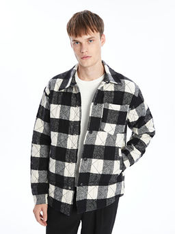 Regular Fit Uzun Kollu Ekose Erkek G?mlek Ceket