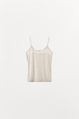POINTELLE STRAPPY TOP - Zara фото 12
