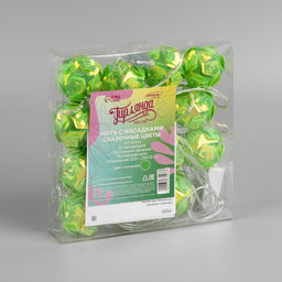 Гирлянда Нить 4.5 м с насадками Цветочные шары, IP20, прозрачная нить, 15 LED, свечение зелёное, 220 В - Luazon lighting фото 5