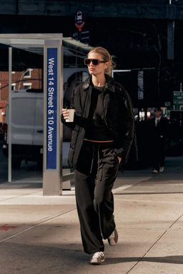 FADED WIDE-LEG TROUSERS - Zara фото 9