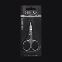 Ножницы маникюрные «Premium», загнутые, широкие, заострённые, 9.5 см, на блистере
