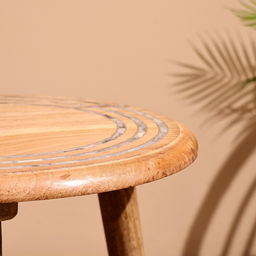 Столик кофейный, 45×45×50 см, манговое дерево, инкрустирован костью