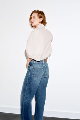 JEANS Z1975 CULOTTE TIRO ALTO PESPUNTES / Azul - Zara фото 6