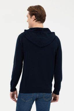 U. S. Polo Assn Мужской темно-синий трикотажный свитер с капюшоном - U.s. polo assn фото 5