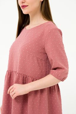 Платье со сборкой брусника - Odis фото 7