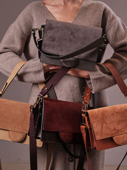 Сумка кожаная Deboro 30574 синяя волна