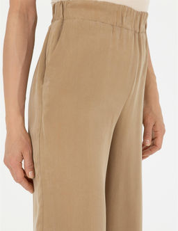 Bej Cupro Dokulu Wide Leg Pantolon - Pierre cardin фото 5