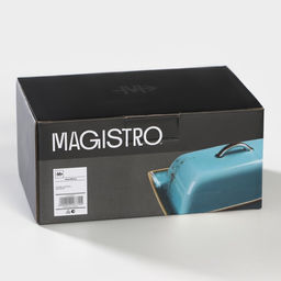 Маслёнка Magistro «Церера», 18×12 см, фарфор, голубая