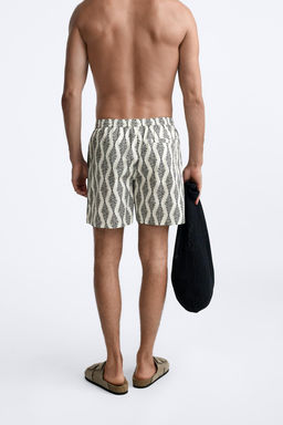 GEOMETRIK DESENLI UZUN DENIZ SORTU - Zara фото 7