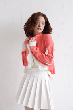 10080 Свитер кораллово-белый - Martichelli фото 9