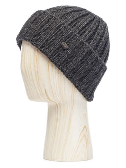 Шапка муж. шерсть+акр LB-A53122 d.grey melange