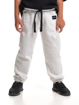 Спортивные штаны на резинке 22-6008 св.серый меланж - Mini maxi фото 5
