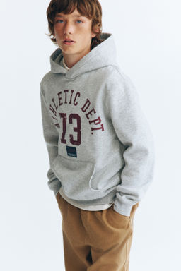 Sudadera con motivo estampado e interior cepillado