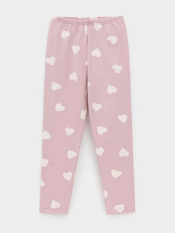 КР 4074/розовый лед,сердечки к599 брюки (лосины) для дев