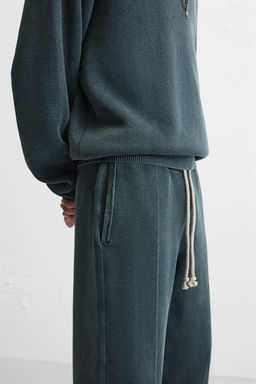 WASHED KNIT JOGGER TROUSERS - Zara фото 21