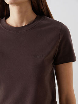 Bisiklet Yaka Nak??l? Kad?n Ti??rt