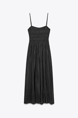 FLOWING MIDI DRESS WITH ELASTICATED DETAIL - Zara фото 6