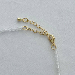 Бусы из Горного Хрусталя с перламутровой подвеской "Месяц" 43 см +