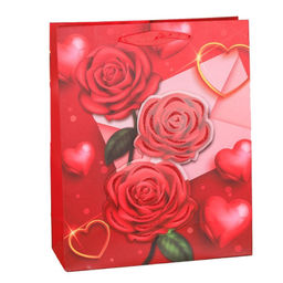 Цена за 12 шт. Пакет подарочный 32x26x10 / 1313M /уп 12/480/Сердце - Галеонтрейд фото 4