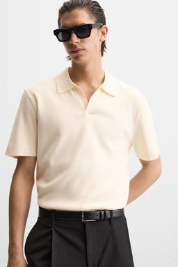 VISCOSE BLEND KNIT POLO SHIRT - Zara фото 5