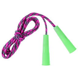 Цена за 10 шт. Скакалка детская, 2.2 м, регулируемая, нейлоновый трос, цвет МИКС