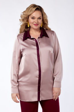 Костюм Элль стиль 2365 пыльная роза/винный фото 3