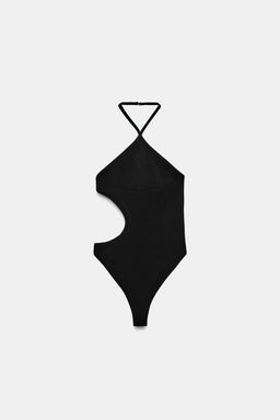 BODY HALTER CUT OUT PUNTO STRETCH / Negro - Zara фото 5