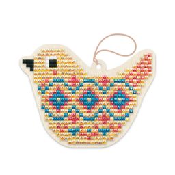 Кристальная (алмазная) мозаика ФРЕЯ ALVP-018 подвеска Птичка 8.5 х 6.5 см