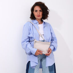 Сумка кросс-боди на молнии, цвет бежевый - Simaland фото 7