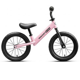 Беговел 14" Rocket R0045NEW-PK, колеса надувные, цвет розовый