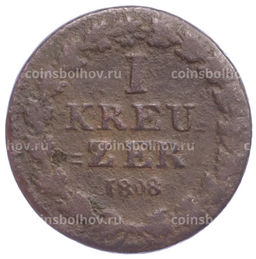 Монета 1 крейцер 1808 года Нассау