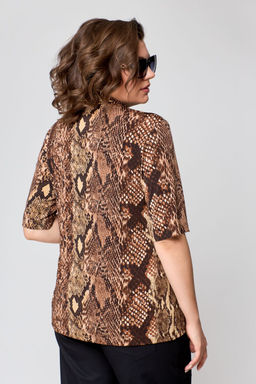 Водолазка Bliss 8092 коричневый (принт змея)  фото 5
