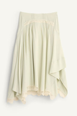 FALDA VOLANTES ENCAJE LIMITED EDITION / Verde claro - Zara фото 5