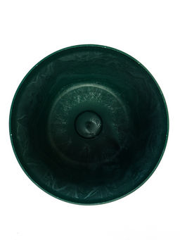 Кашпо для цветов «Микрит», 7.8 л, d=28 см, h=25.5 см, со вставкой, пластиковое, зелёное